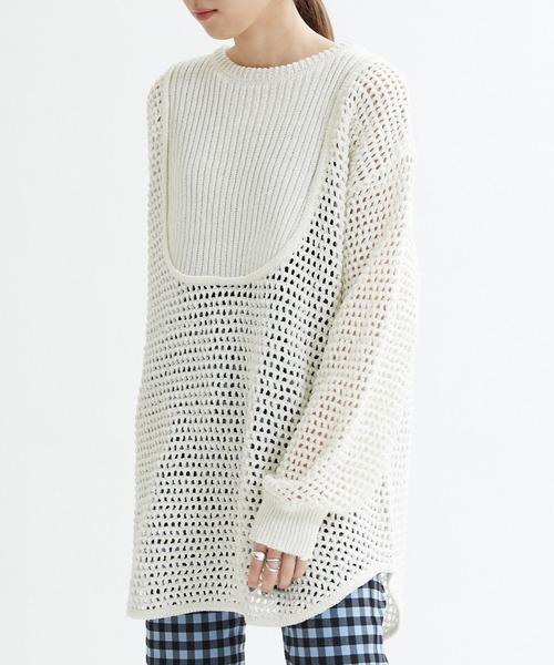 MATURED（マチュアード）の「【MATURED】Mesh knit pullover（メッシュニットプルオーバー）（ニット/セーター・レディース・ブラック/ホワイト・FREE）」の12枚目の写真