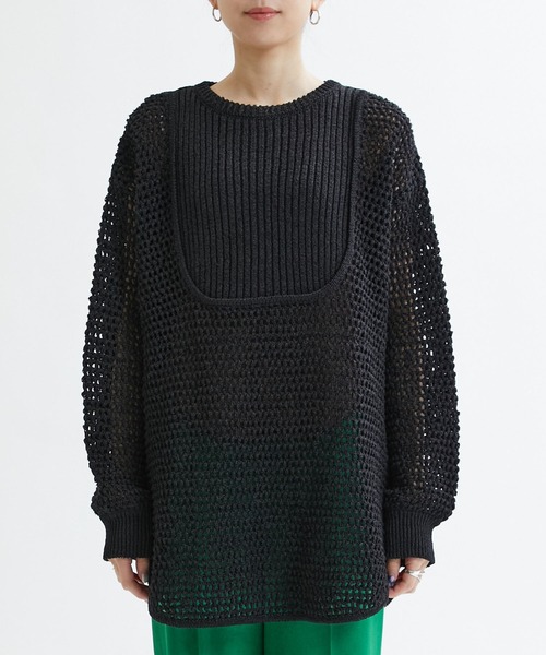 MATURED（マチュアード）の「【MATURED】Mesh knit pullover（メッシュニットプルオーバー）（ニット/セーター・レディース・ブラック/ホワイト・FREE）」の17枚目の写真