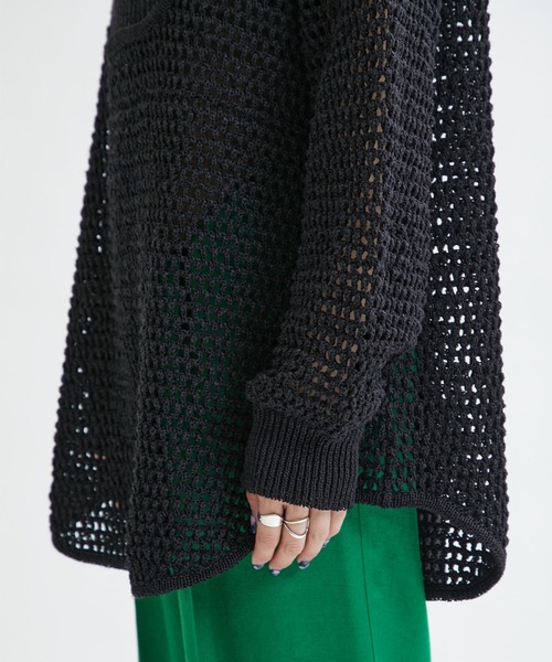 MATURED（マチュアード）の「【MATURED】Mesh knit pullover（メッシュニットプルオーバー）（ニット/セーター・レディース・ブラック/ホワイト・FREE）」の21枚目の写真