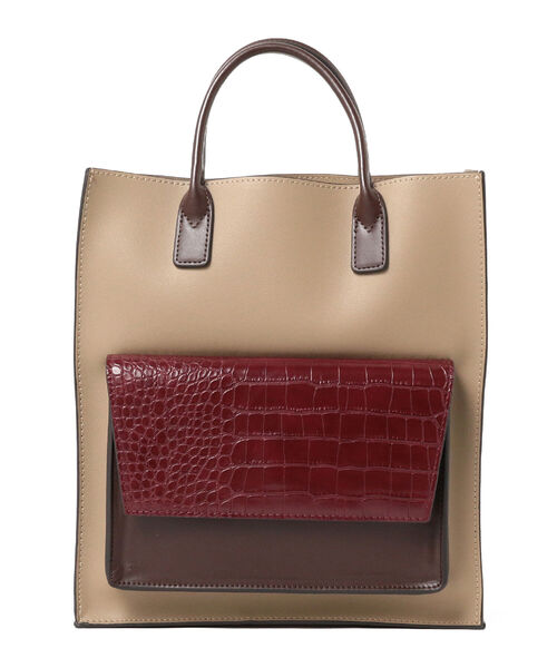 Ray BEAMS（レイビームス）の「Casselini × Ray BEAMS / 別注 ポケット トート（トートバッグ・レディース・ブラック/ベージュ・ONE SIZE）」の15枚目の写真