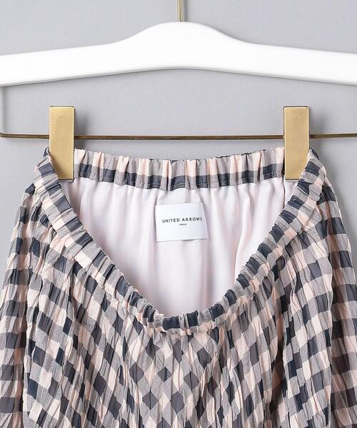 UNITED ARROWS（ユナイテッドアローズ）の「UWCC P ギンガムチェック プリーツスカート（スカート・レディース・オフホワイト/ライトピンク・FREE）」の17枚目の写真