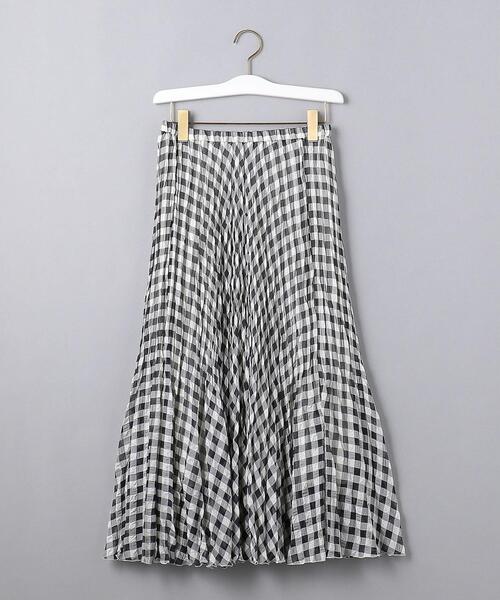 UNITED ARROWS（ユナイテッドアローズ）の「UWCC P ギンガムチェック プリーツスカート（スカート・レディース・オフホワイト/ライトピンク・FREE）」の14枚目の写真