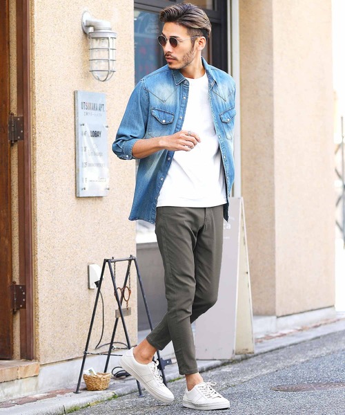 roshell（ロシェル）の「接触冷感 ハイパーストレッチ スキニー アンクルパンツ（その他パンツ・メンズ・ホワイト/ブラック/ベージュ/ネイビー/グレー/ブラック系その他/ライトベージュ/グリーン系その他・SMALL/MEDIUM/X-LARGE/LARGE）」の19枚目の写真