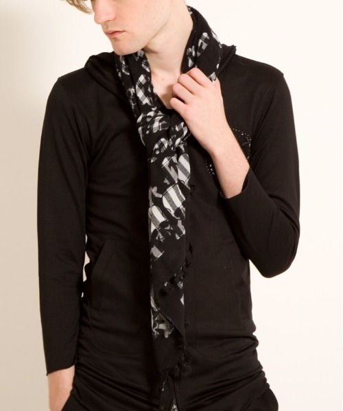 ROEN（ロエン）の「Roen/ロエン/Afghan Stole（アフガンストール)（ストール/ショール・メンズ・ブラック・FREE）」の3枚目の写真