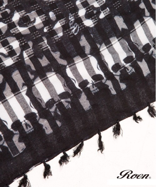 ROEN（ロエン）の「Roen/ロエン/Afghan Stole（アフガンストール)（ストール/ショール・メンズ・ブラック・FREE）」の4枚目の写真