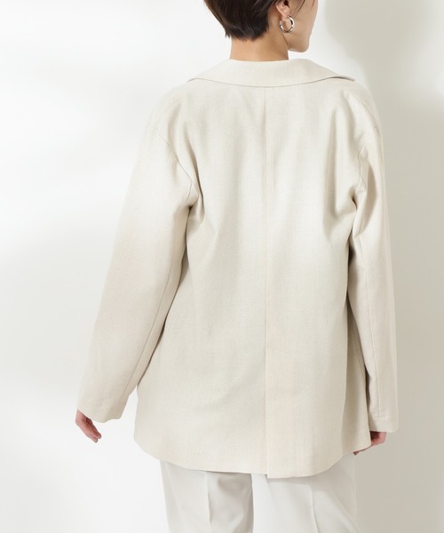 N.（N. Natural Beauty Basic）（エヌエヌナチュラルビューティーベーシック）の「◆麻混テーラードジャケット（テーラードジャケット・レディース・ライトグレー/ブラウン/ナチュラル・MEDIUM）」の11枚目の写真