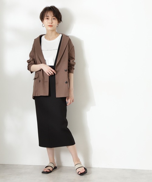 N.（N. Natural Beauty Basic）（エヌエヌナチュラルビューティーベーシック）の「◆麻混テーラードジャケット（テーラードジャケット・レディース・ライトグレー/ブラウン/ナチュラル・MEDIUM）」の7枚目の写真