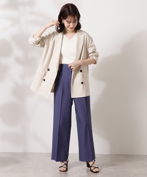 N.（N. Natural Beauty Basic）（エヌエヌナチュラルビューティーベーシック）の「◆麻混テーラードジャケット（テーラードジャケット・レディース・ライトグレー/ブラウン/ナチュラル・MEDIUM）」の15枚目の写真