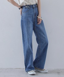 Fashion Letter | ハイウエストワイドストレートデニム(デニムパンツ)