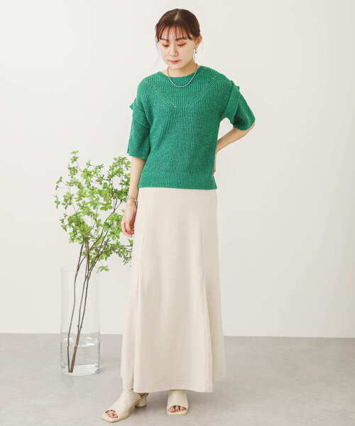 SENSE OF PLACE by URBAN RESEARCH（センスオブプレイスバイアーバンリサーチ）の「スウェットマーメイドスカート（スカート・レディース・アイボリー/ブラック/グレー・ONE）」の15枚目の写真