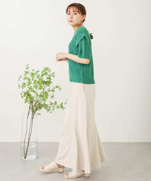 SENSE OF PLACE by URBAN RESEARCH（センスオブプレイスバイアーバンリサーチ）の「スウェットマーメイドスカート（スカート・レディース・アイボリー/ブラック/グレー・ONE）」の14枚目の写真