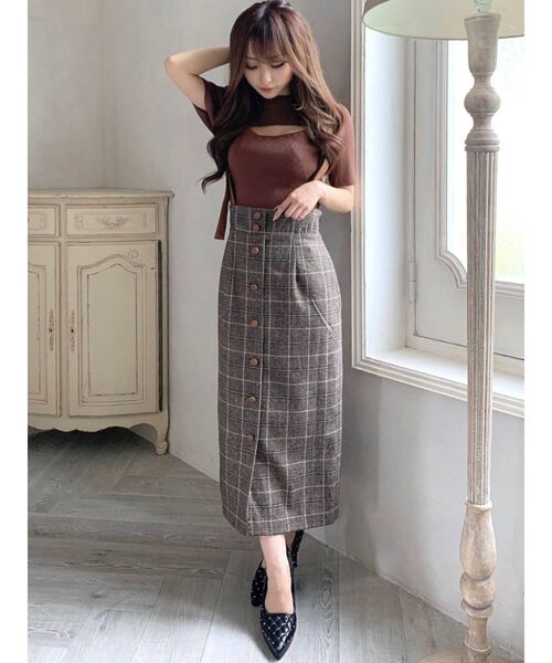 RESEXXY（リゼクシー）の「バスト切り替え2WAYトップス（ニット/セーター・レディース・ホワイト/ブラック/ベージュ/ブラウン・FREE）」の9枚目の写真