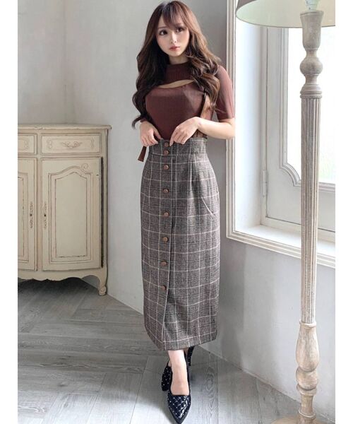 RESEXXY（リゼクシー）の「バスト切り替え2WAYトップス（ニット/セーター・レディース・ホワイト/ブラック/ベージュ/ブラウン・FREE）」の5枚目の写真