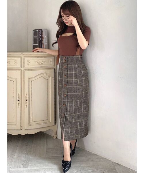 RESEXXY（リゼクシー）の「バスト切り替え2WAYトップス（ニット/セーター・レディース・ホワイト/ブラック/ベージュ/ブラウン・FREE）」の13枚目の写真