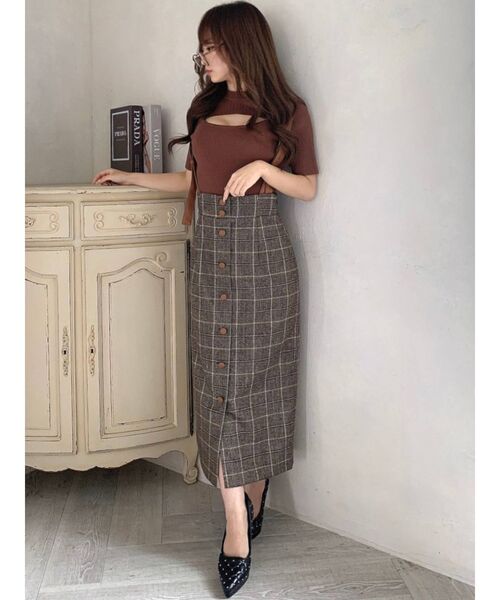 RESEXXY（リゼクシー）の「バスト切り替え2WAYトップス（ニット/セーター・レディース・ホワイト/ブラック/ベージュ/ブラウン・FREE）」の8枚目の写真