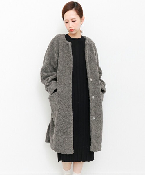 セール ブランド古着 ノーカラーコート ノーカラーコート Kbf ケイビーエフ のファッション通販 Zozoused