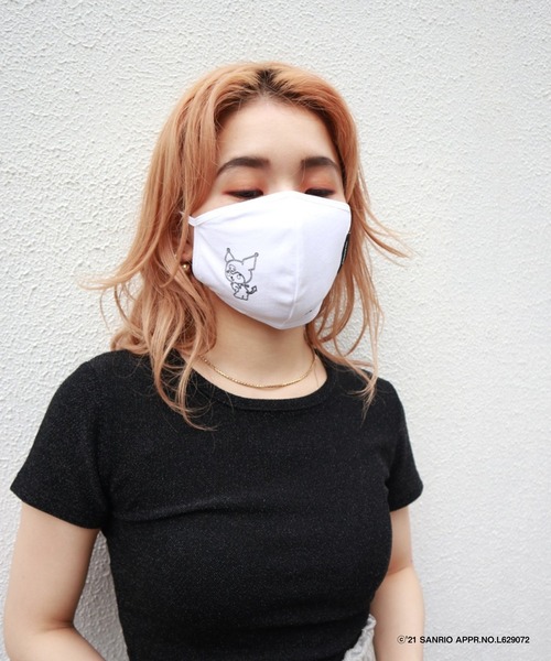 FIG&VIPER（フィグアンドバイパー）の「Kuromiフェイスマスク（マスク・レディース・ホワイト/ブラック・FREE）」の3枚目の写真