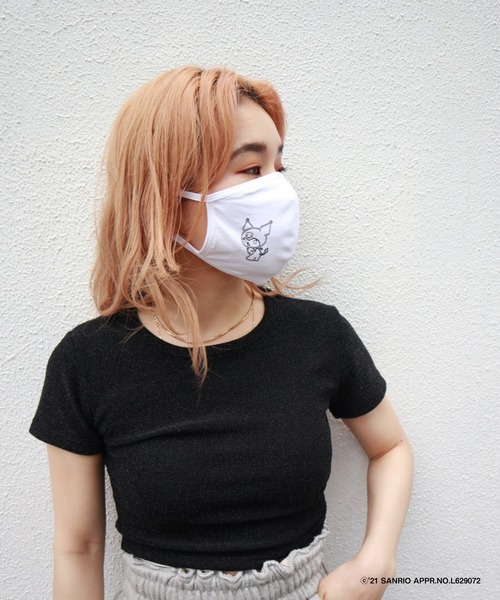 FIG&VIPER（フィグアンドバイパー）の「Kuromiフェイスマスク（マスク・レディース・ホワイト/ブラック・FREE）」の9枚目の写真