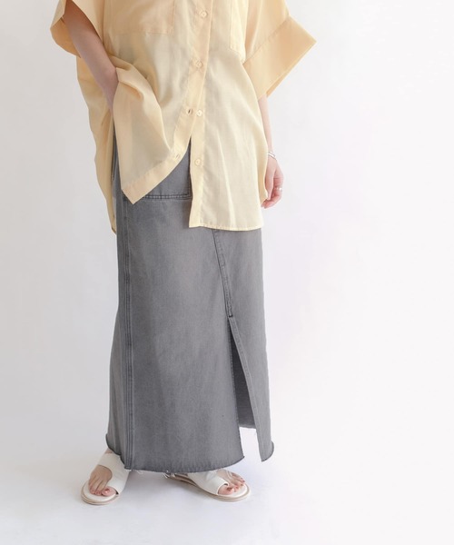 KBF（ケイビーエフ）の「ヴィンテージライクデニムスカート（スカート・レディース・グレー/ブルー・38/36）」の14枚目の写真