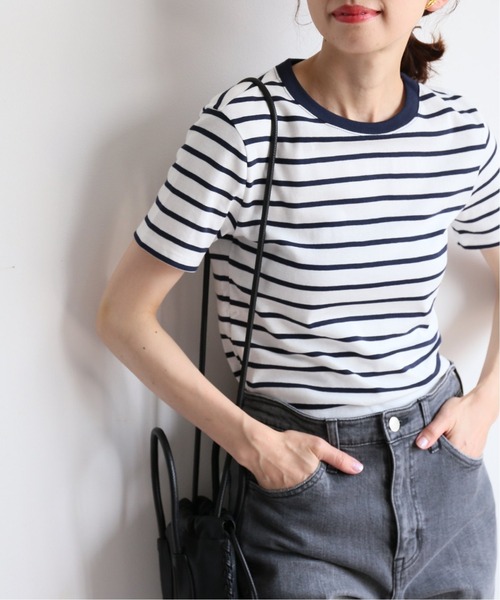 SLOBE IENA(スローブイエナ)の「【PETIT BATEAU/プチバトー】ボーダーTシャツ【洗濯機洗い可】◆(Tシャツ/カットソー・レディース・ネイビー/ブルー・FREE)」の5枚目の写真