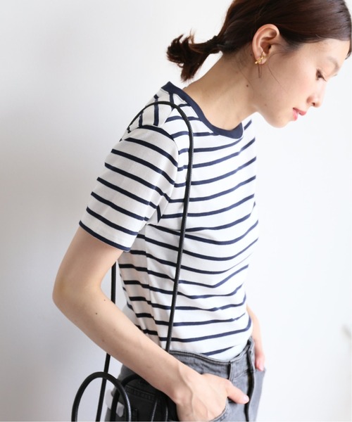 SLOBE IENA(スローブイエナ)の「【PETIT BATEAU/プチバトー】ボーダーTシャツ【洗濯機洗い可】◆(Tシャツ/カットソー・レディース・ネイビー/ブルー・FREE)」の6枚目の写真