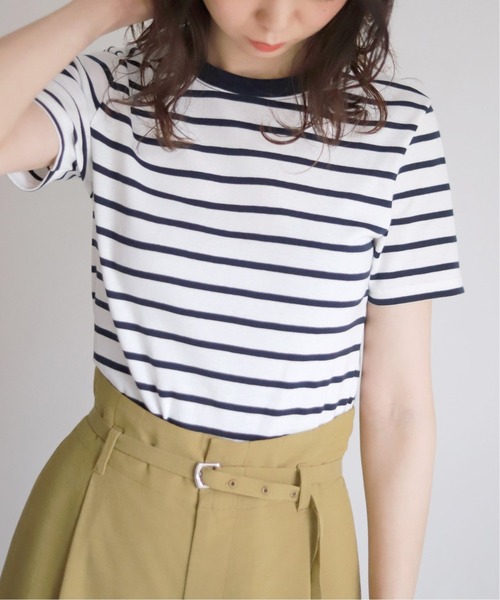 SLOBE IENA(スローブイエナ)の「【PETIT BATEAU/プチバトー】ボーダーTシャツ【洗濯機洗い可】◆(Tシャツ/カットソー・レディース・ネイビー/ブルー・FREE)」の16枚目の写真