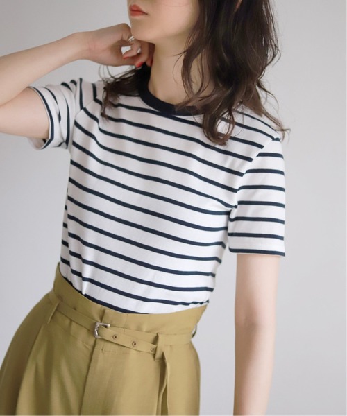 SLOBE IENA(スローブイエナ)の「【PETIT BATEAU/プチバトー】ボーダーTシャツ【洗濯機洗い可】◆(Tシャツ/カットソー・レディース・ネイビー/ブルー・FREE)」の19枚目の写真