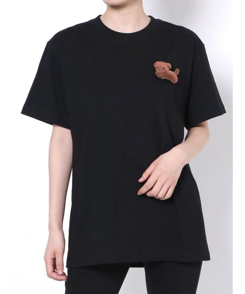 merry jenny（メリージェニー）の「スナッフィーT（Tシャツ/カットソー・レディース・オフホワイト/ブラック/ベージュ・FREE）」の4枚目の写真