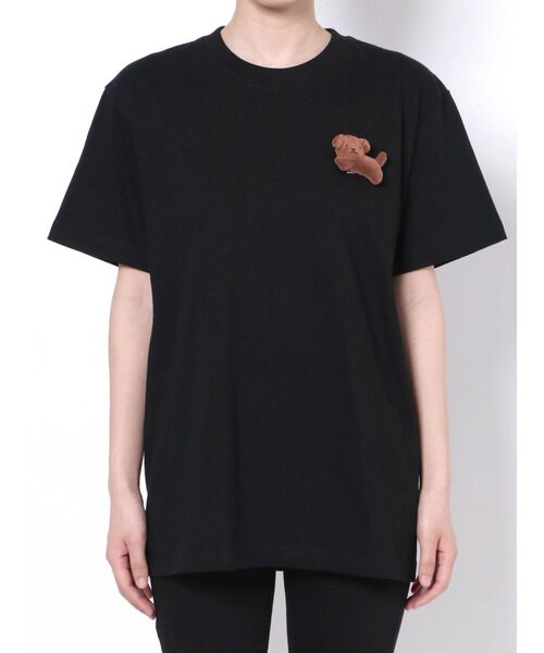 merry jenny（メリージェニー）の「スナッフィーT（Tシャツ/カットソー・レディース・オフホワイト/ブラック/ベージュ・FREE）」の5枚目の写真