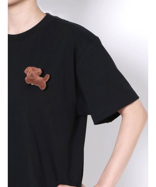 merry jenny（メリージェニー）の「スナッフィーT（Tシャツ/カットソー・レディース・オフホワイト/ブラック/ベージュ・FREE）」の9枚目の写真