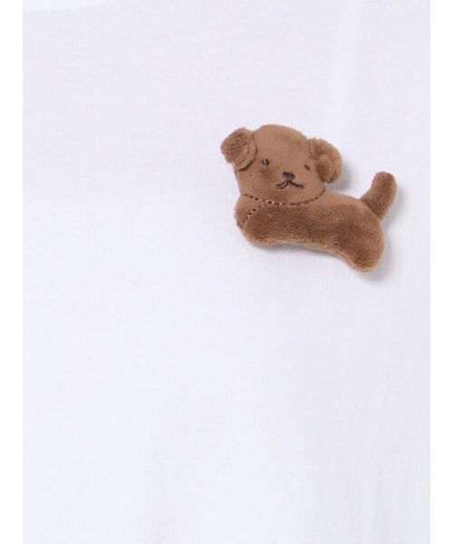 merry jenny（メリージェニー）の「スナッフィーT（Tシャツ/カットソー・レディース・オフホワイト/ブラック/ベージュ・FREE）」の11枚目の写真