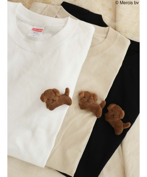 merry jenny（メリージェニー）の「スナッフィーT（Tシャツ/カットソー・レディース・オフホワイト/ブラック/ベージュ・FREE）」の21枚目の写真