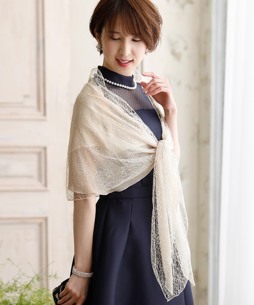 PourVous（プールヴー）の「チュール シュールスタイル ボレロ オケージョン （ストール/ショール・レディース・シルバー/ブラック/アイボリー・M/L）」の21枚目の写真