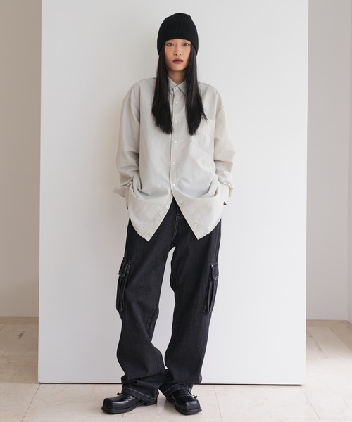 FEKETE（フェケテ）の「FEKETE DENIM CARGO PANTS（カーゴパンツ・メンズ・ブラック/ブルー・MEDIUM/LARGE）」の14枚目の写真