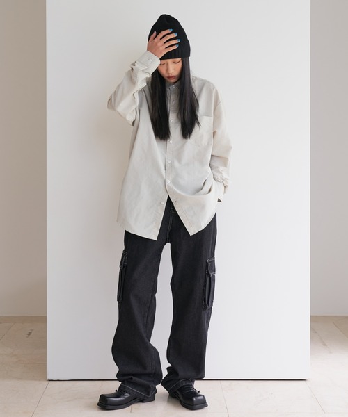 FEKETE（フェケテ）の「FEKETE DENIM CARGO PANTS（カーゴパンツ・メンズ・ブラック/ブルー・MEDIUM/LARGE）」の15枚目の写真