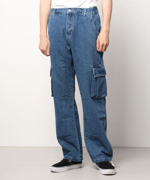 FEKETE（フェケテ）の「FEKETE DENIM CARGO PANTS（カーゴパンツ・メンズ・ブラック/ブルー・MEDIUM/LARGE）」の4枚目の写真