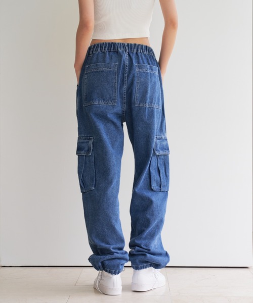 FEKETE（フェケテ）の「FEKETE DENIM CARGO PANTS（カーゴパンツ・メンズ・ブラック/ブルー・MEDIUM/LARGE）」の12枚目の写真