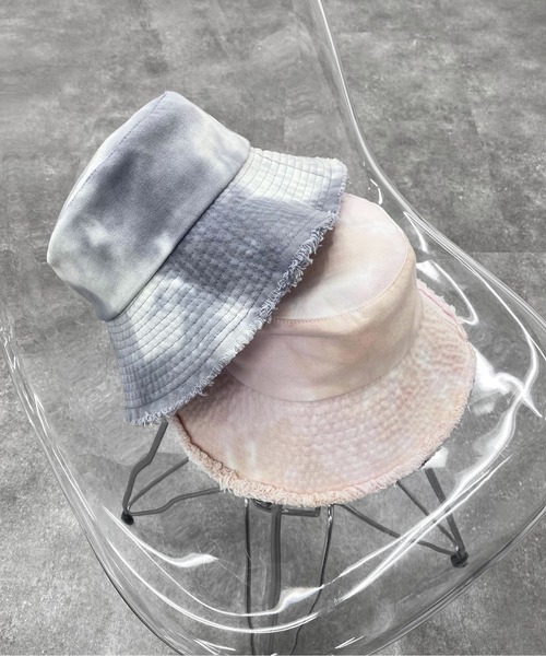 PairPair（ペアペア）の「タイダイバケットハット（ハット・レディース・グレー/ピンク・FREE）」の3枚目の写真