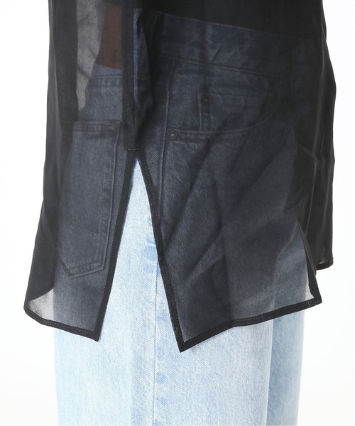 Spick & Span(スピックアンドスパン)の「#【RITO】シアーキュプラトップWITH リボン◆(シャツ/ブラウス・レディース・ベージュ/ブラック・38)」の20枚目の写真