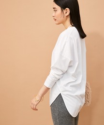 ADAM ET ROPE' | クルーネックコットンチュニックTEE(Tシャツ/カットソー)