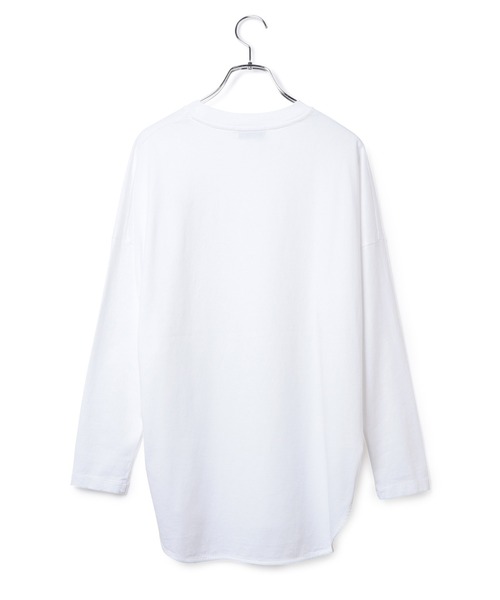 ADAM ET ROPE'（アダムエロペ）の「クルーネックコットンチュニックTEE（Tシャツ/カットソー・レディース・ホワイト・38/36）」の5枚目の写真