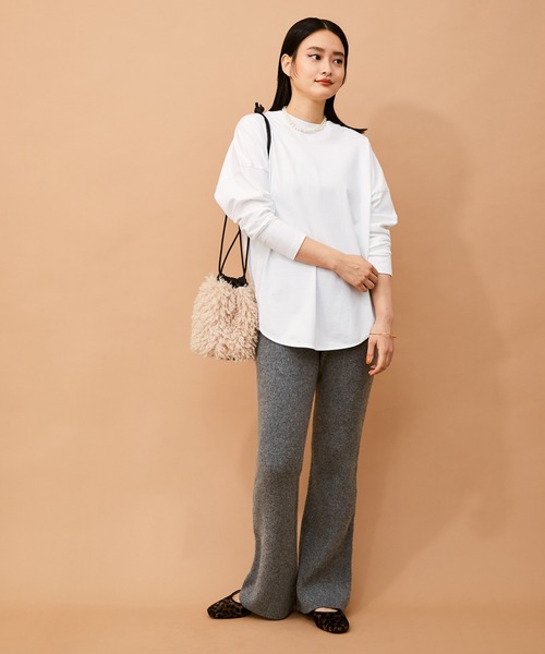 ADAM ET ROPE'（アダムエロペ）の「クルーネックコットンチュニックTEE（Tシャツ/カットソー・レディース・ホワイト・38/36）」の15枚目の写真