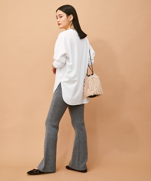 ADAM ET ROPE'（アダムエロペ）の「クルーネックコットンチュニックTEE（Tシャツ/カットソー・レディース・ホワイト・38/36）」の13枚目の写真