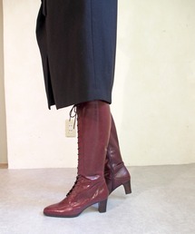 レースアップロングブーツ -7305403