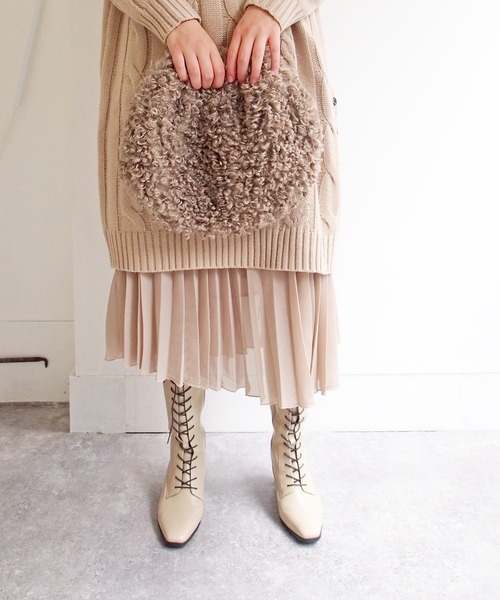 cava cava（サヴァサヴァ）の「レースアップロングブーツ　-7305403（ブーツ・レディース・グレー/アイボリー/ブラック/ライトブラウン/ワイン・22.5cm/23.0cm/24.5cm/23.5cm/24.0cm）」の6枚目の写真