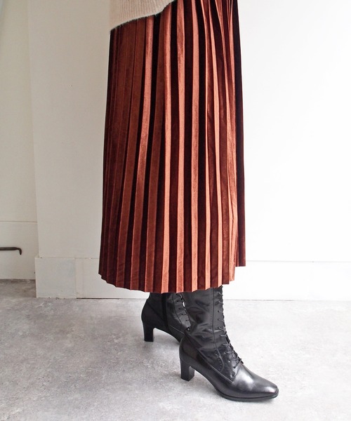 cava cava（サヴァサヴァ）の「レースアップロングブーツ　-7305403（ブーツ・レディース・グレー/アイボリー/ブラック/ライトブラウン/ワイン・22.5cm/23.0cm/24.5cm/23.5cm/24.0cm）」の11枚目の写真