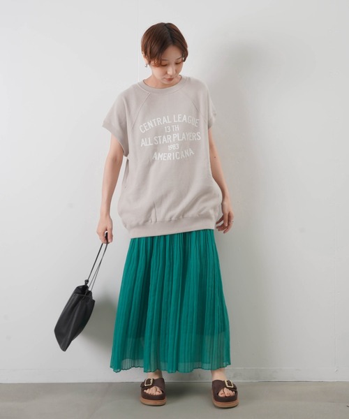 【Americana】アントウィッシュ裏毛ラグランノースリーブ半袖スウェット AMERICANA - 【Americana】アントウィッシュ裏毛ラグランノースリーブ