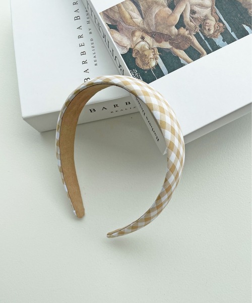 PairPair(ペアペア)の「ギンガムカチューシャ(カチューシャ・レディース・ブラック/ベージュ・FREE)」の7枚目の写真