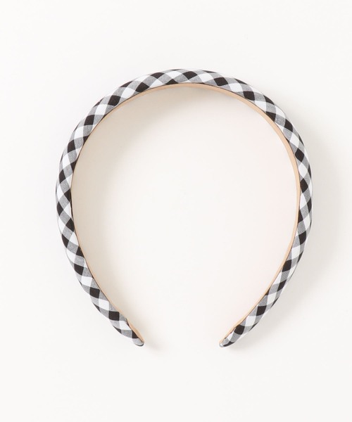 PairPair(ペアペア)の「ギンガムカチューシャ(カチューシャ・レディース・ブラック/ベージュ・FREE)」の3枚目の写真