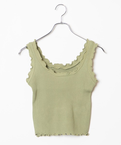 WEGO（ウィゴー）の「WEGO/【ZOZOTOWN＆一部店限定】メロウニットタンク（タンクトップ・レディース・ホワイト/ブラック/ベージュ/パープル/ピンク/グリーン・FREE）」の13枚目の写真